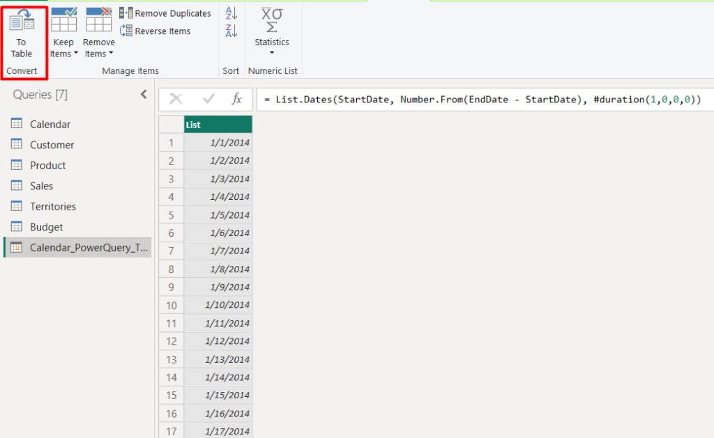 16 convert list to table