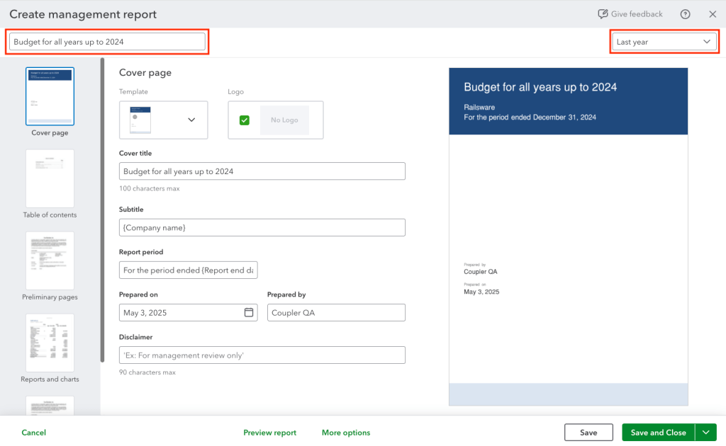 26 quickbooks online reports create management report in quickbooks step 1