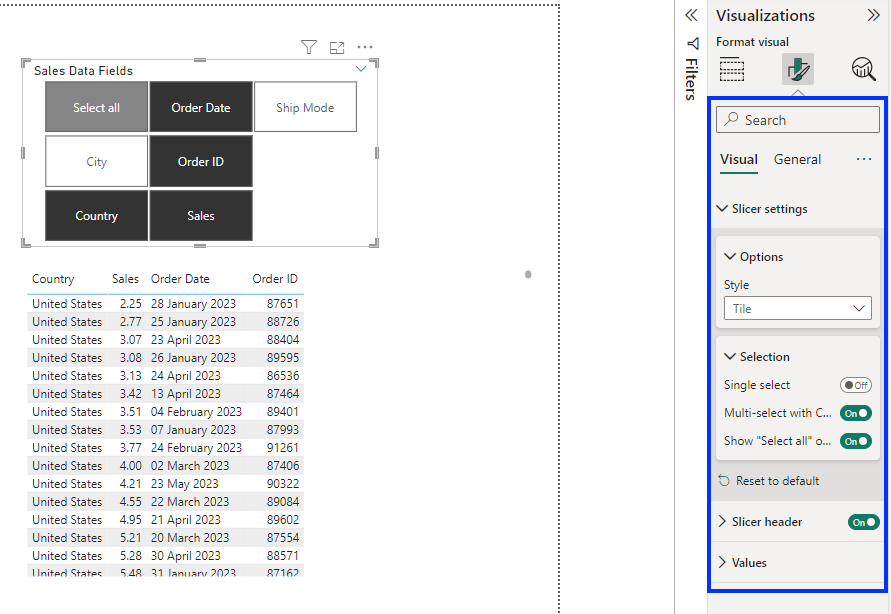 7 change slicer appearance in power bi