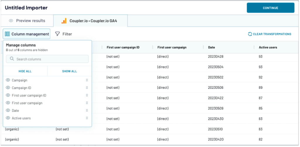 7. Transform data and schedule updates