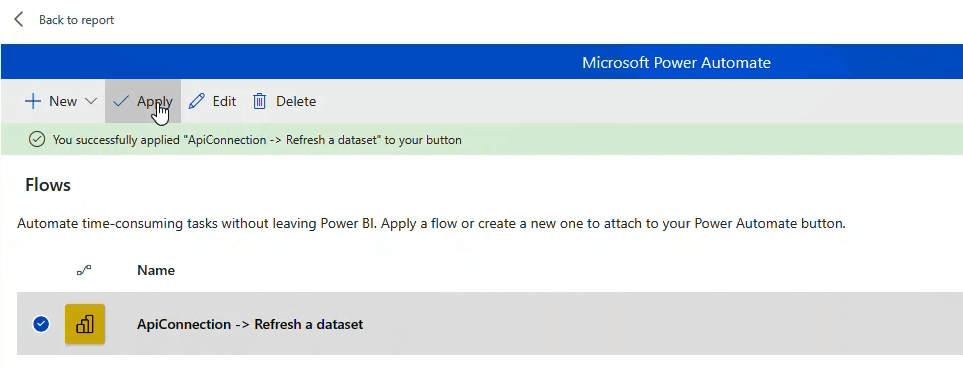Figure 5.2.6. Applying the flow to the button