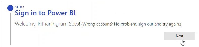 Figure 6.1.2. Signing in to the Power BI account