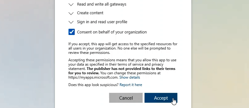 Figure 6.1.5. Accepting permissions