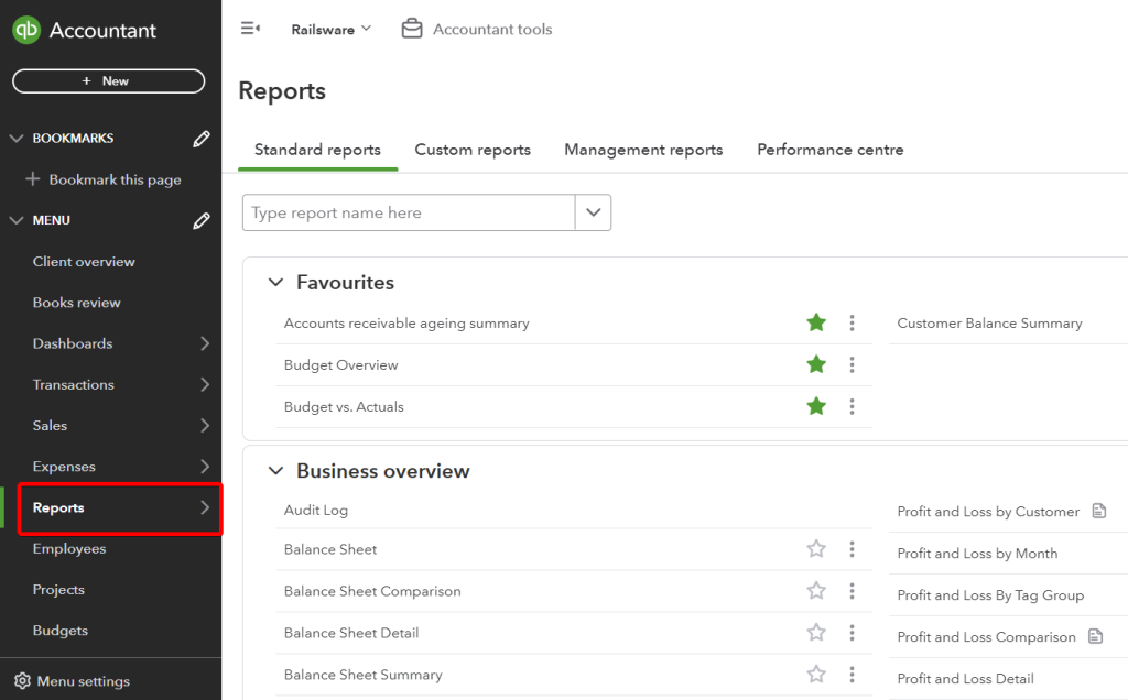 access quickbooks online reports