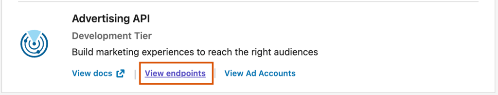 13. LinkedIn Advertising API endpoints 1