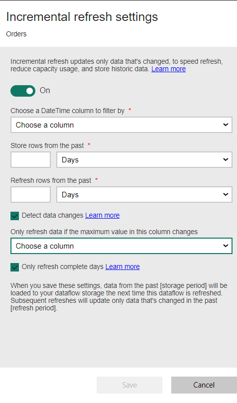 14 schedule refresh settings