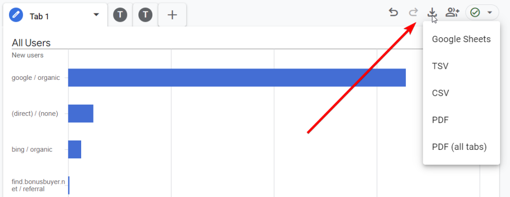 2.5.export this report to analysis ga4 export data