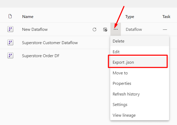 23 export as json