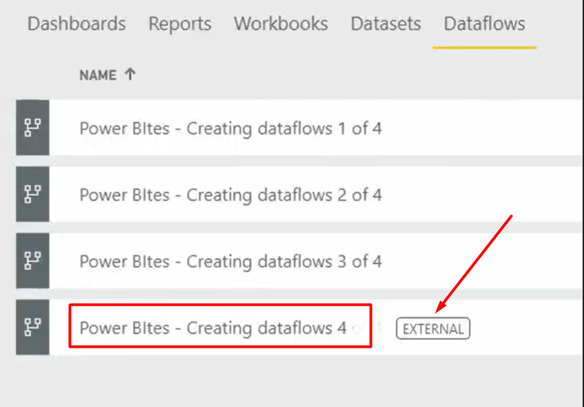 26 external data flow table