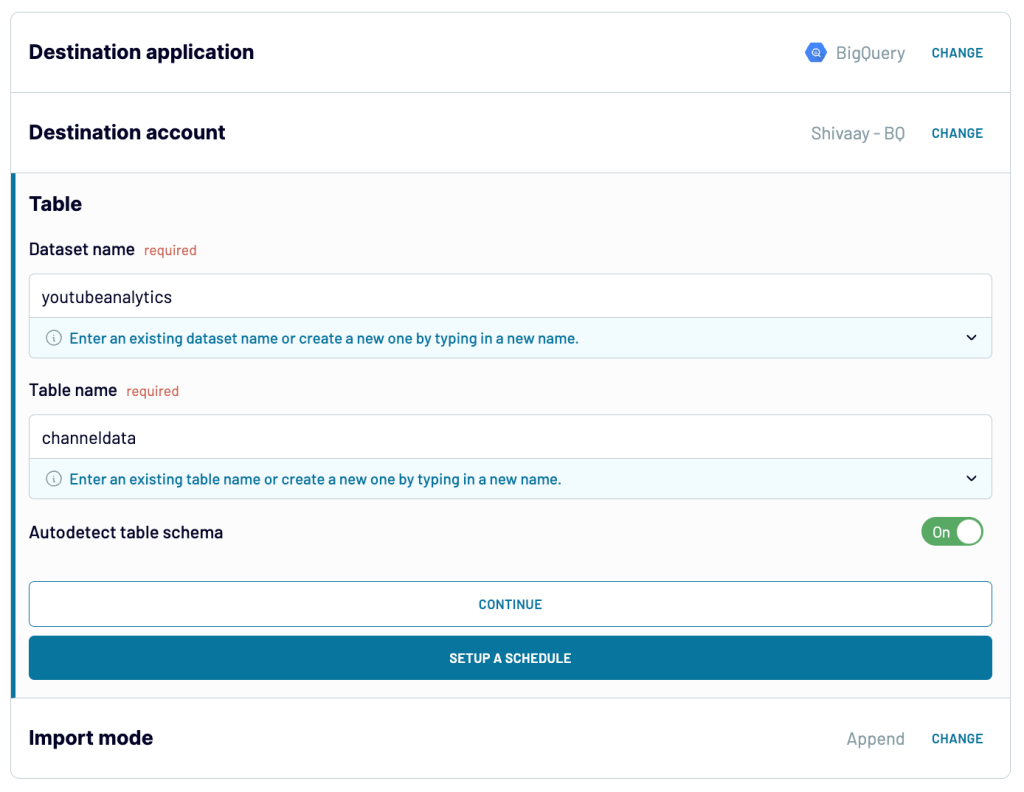 3 connect to bigquery