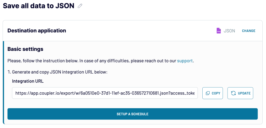 3 generate json url
