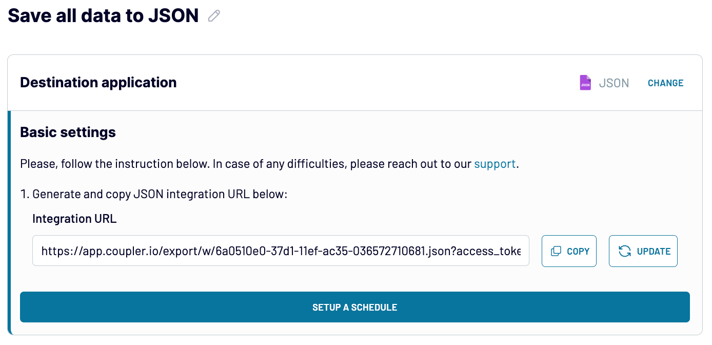 generar URL JSON
