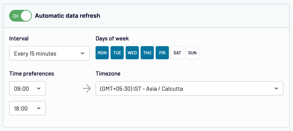 4 automatic data refreshes