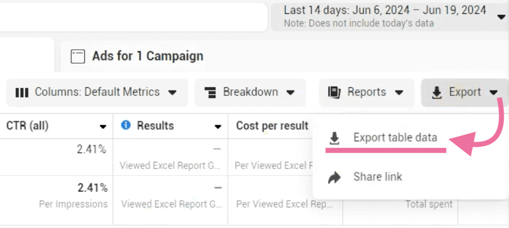 6 facebook ads manager export data