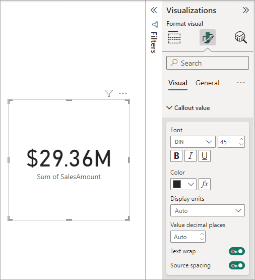 Figure 2.4. The Format visual tab
