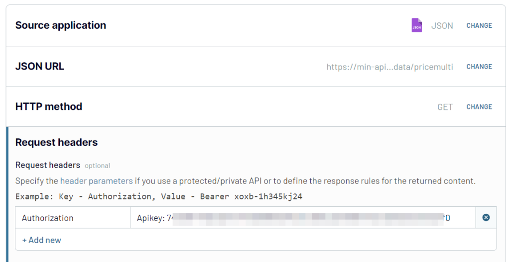 json source request headers