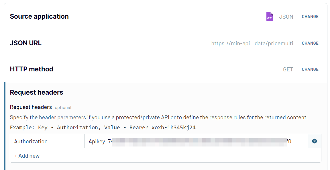 cabeceras de solicitud de fuente json
