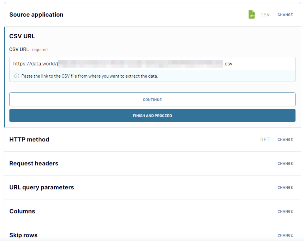 CSV source