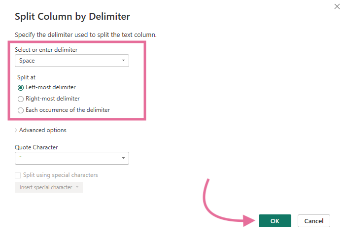 15 split column by delimited in power bi