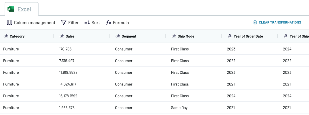 2. Preview and transform data
