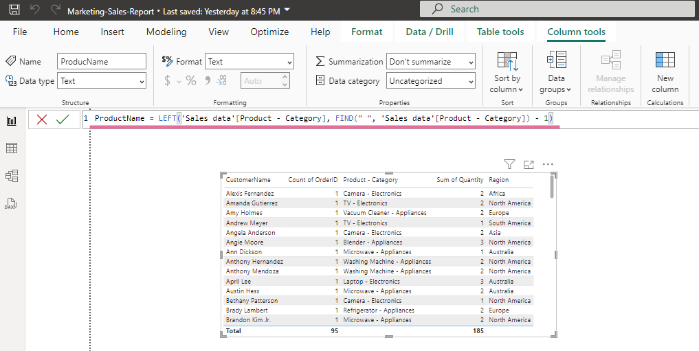 23 enter dax to transform data in power bi