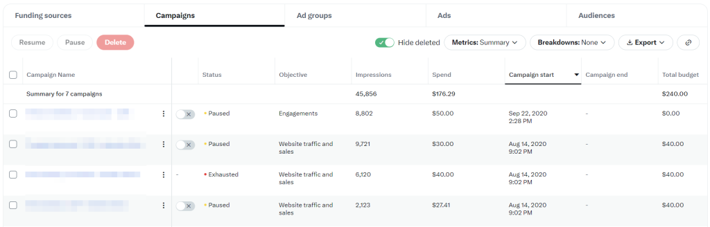 4.1native twitter ads dashboard