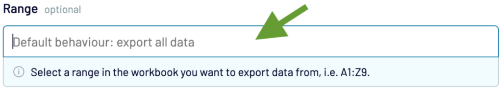 5 Export specific data range from Excel