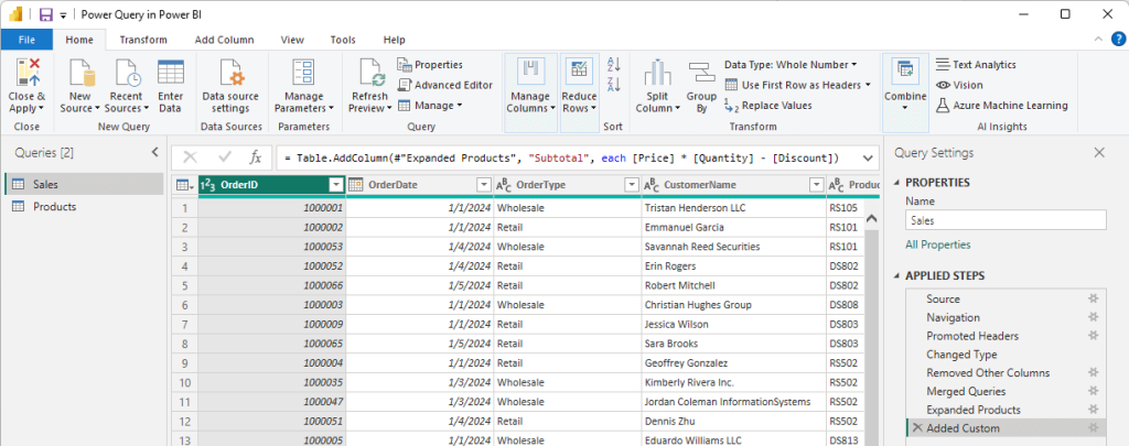 Figure 2.2. The Power Query Editor