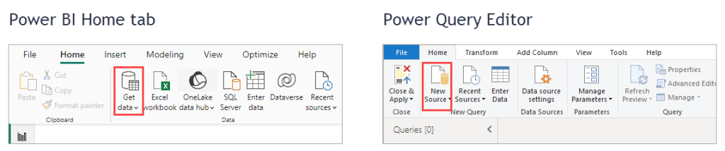 Figure 2.3. Getting data using Power Query