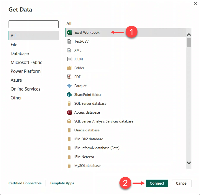 Figure 2.4. The Get Data window