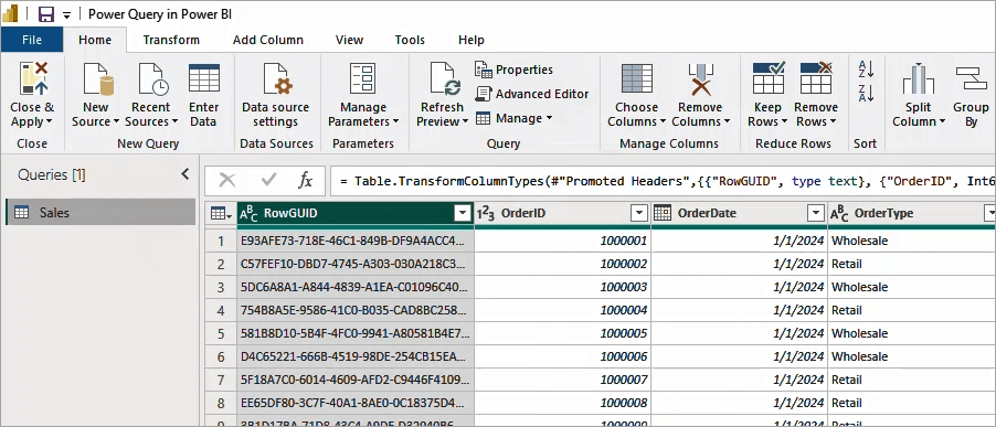 Figure 2.6. The Power Query Editor interface