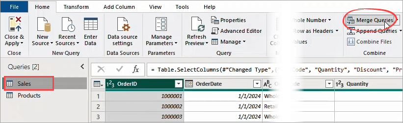 Figure 3.4. The Merge Queries button
