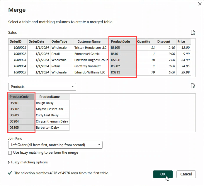 Figure 3.5. Merging two queries