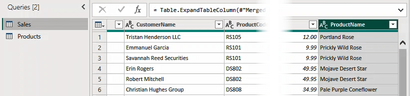 Figure 3.8. Merged query