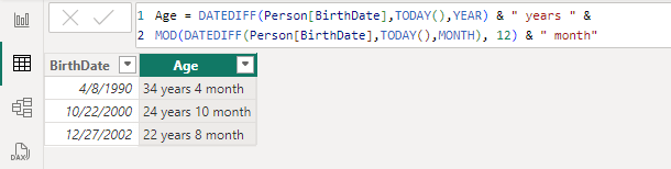 Figure 4.1. Age calculation example