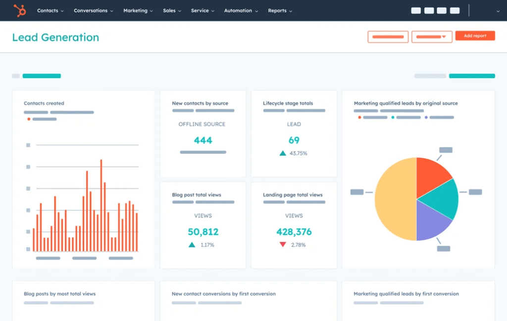 HubSpot interface