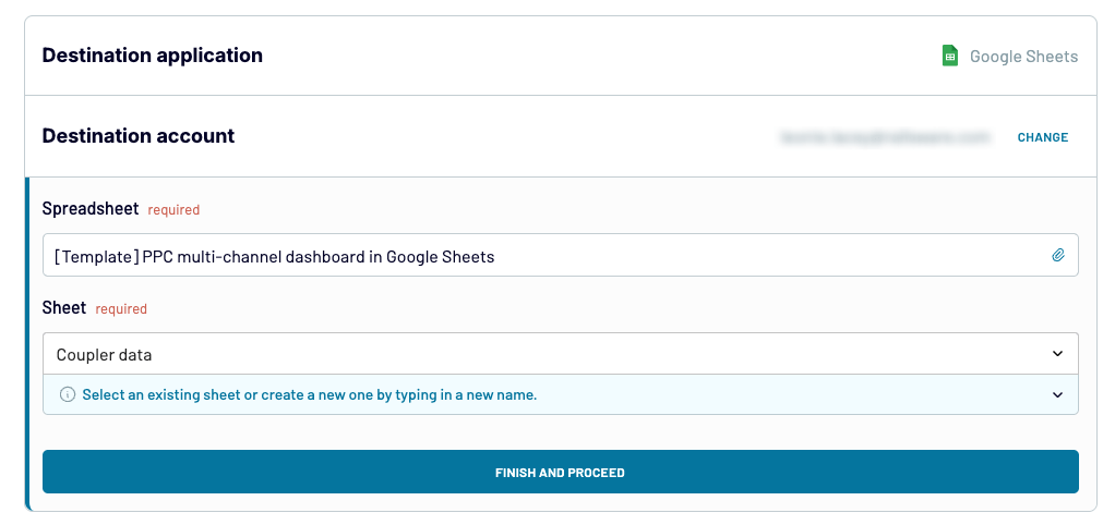 2 setting up coupler google sheets template