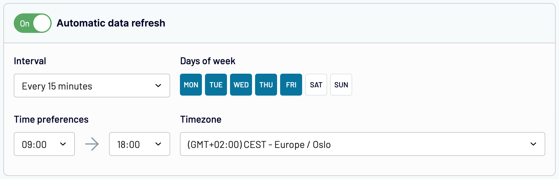 28. Data refresh