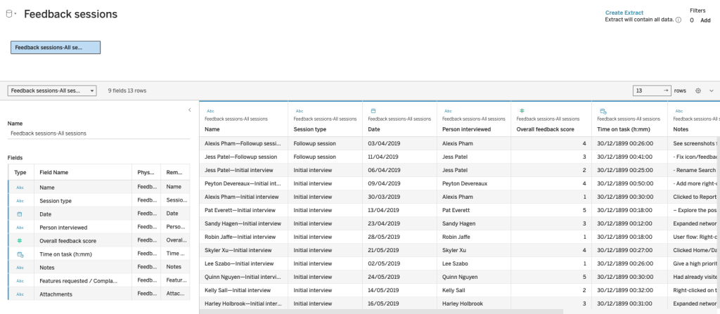 step 3 of gdrive method for connecting airtable to tableau