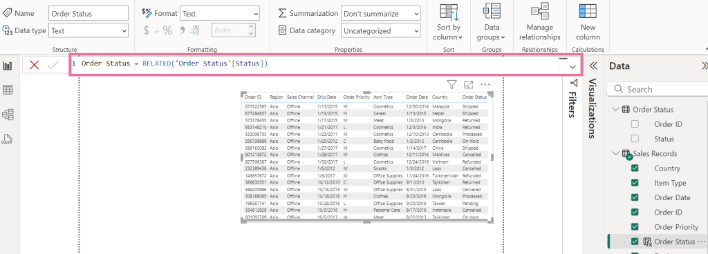 4 use related formula for vlookup in power bi