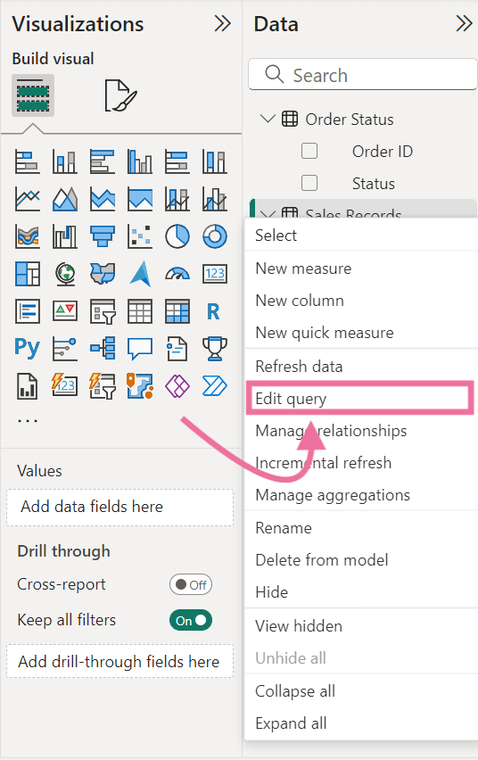 6 edit query in power bi