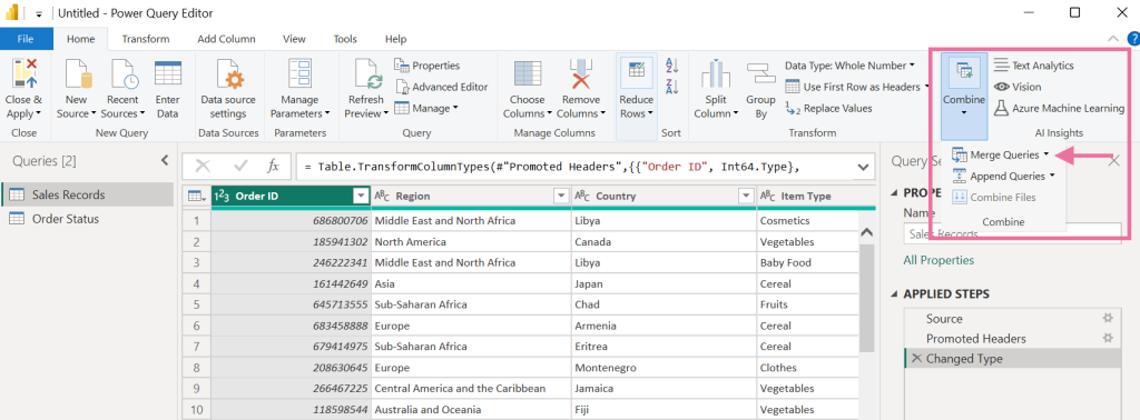 7 merge queries in power bi for vlookup