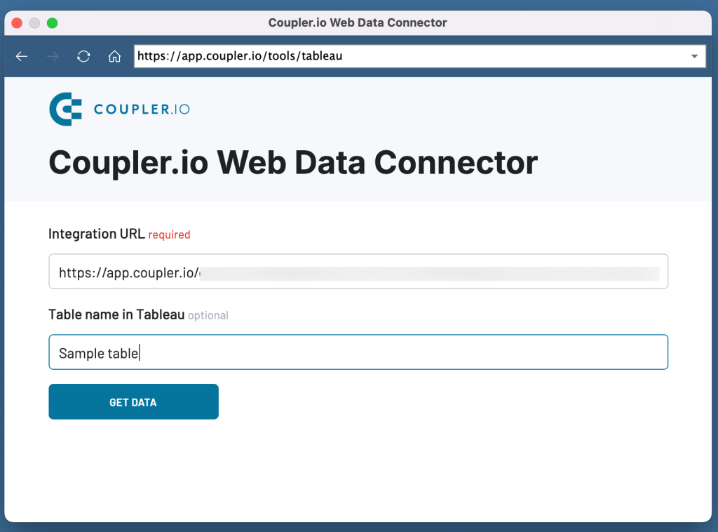 step 6 of coupler.io method for connecting airtable to tableau