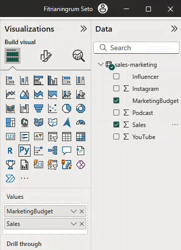 Figure 6.2. Selecting the variables