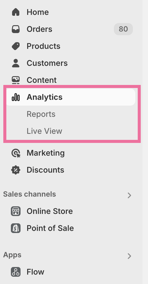 1 shopify analytics option