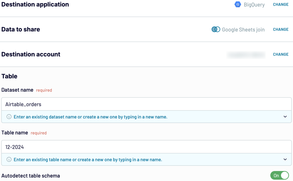 10. BigQuery destination setup with Coupler.io