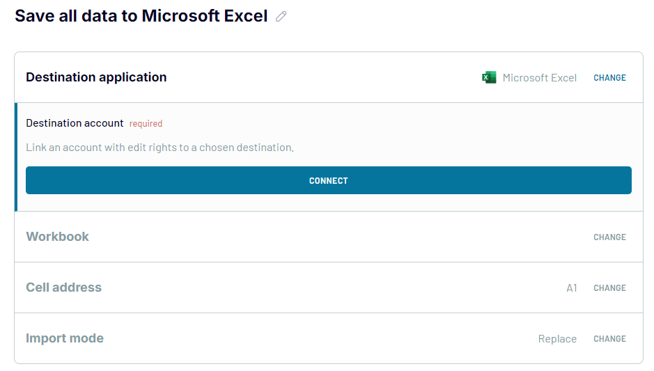 4 Data destination settings in Coupler.io