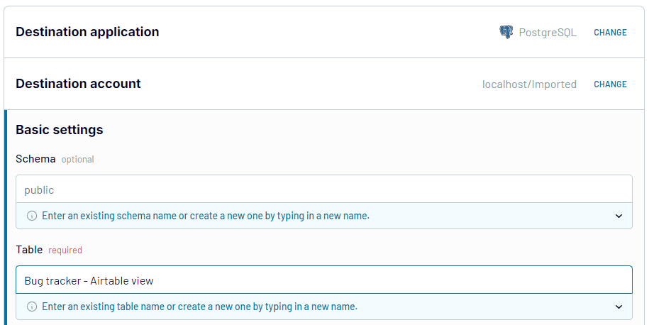 4 destination settings