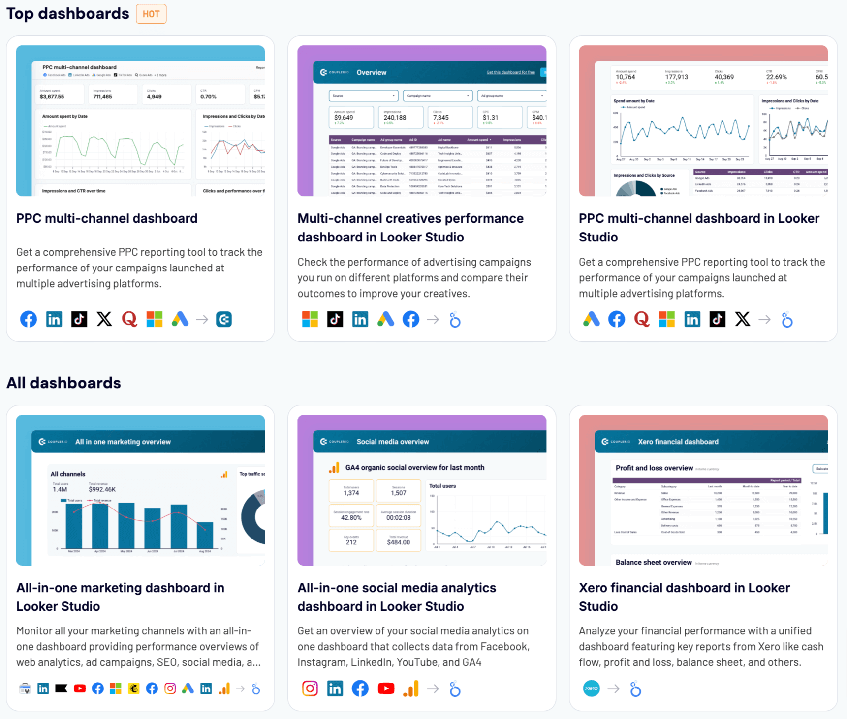 Coupler.io Dashboards