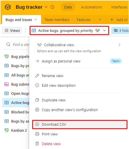 7 Airtable CSV download